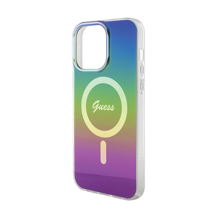 Pouzdro Guess IML Iridescent MagSafe - iPhone 15 Pro (černé)