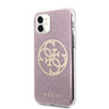 Guess Circle Glitter 4G - iPhone 11 tok (rózsaszín)