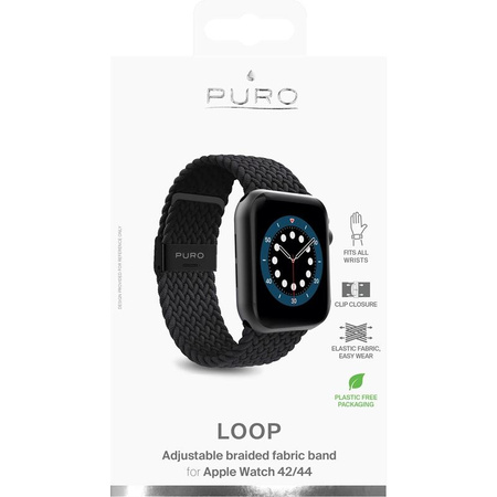 Puro Loop Band - Braided strap for Apple Watch 42/44/45/49 mm (black)