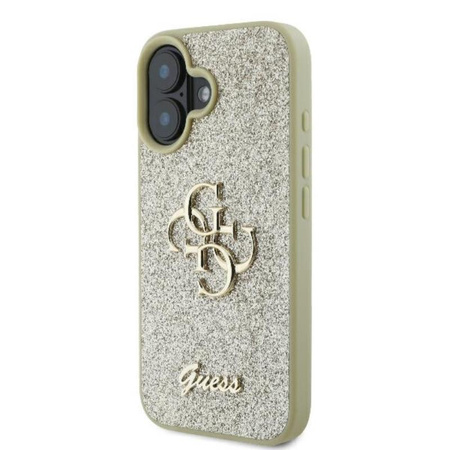 Coque Guess Fixed Glitter Big 4G - iPhone 16 Plus Case (Gold)