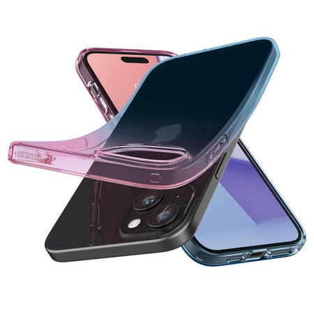 Spigen Liquid Crystal Glitter - tok iPhone 15 készülékhez (rózsaszín)
