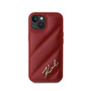 Karl Lagerfeld Diagonal Quilted Script - Etui iPhone 15 / 14 / 13 (rouge)