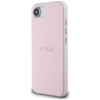 Guess Grained Ring MagSafe - étui pour iPhone 16e (rose)