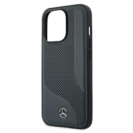 Mercedes Leather Perforated Area - Etui iPhone 13 Pro (granatowy)