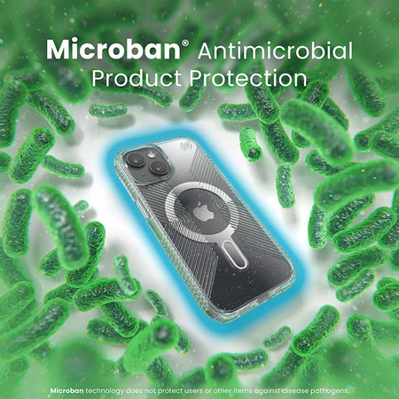 Speck Presidio Lux Grip ClickLock & MagSafe - pouzdro pro iPhone 16e / iPhone 15 / iPhone 14 / iPhone 13 (čiré / s platinovými třpytkami / s chromovou povrchovou úpravou / stříbrné)