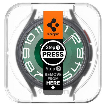 Spigen GLAS.TR EZ FIT - Verre trempé pour Samsung Galaxy Watch 6 Classic 47 mm (2 pcs)