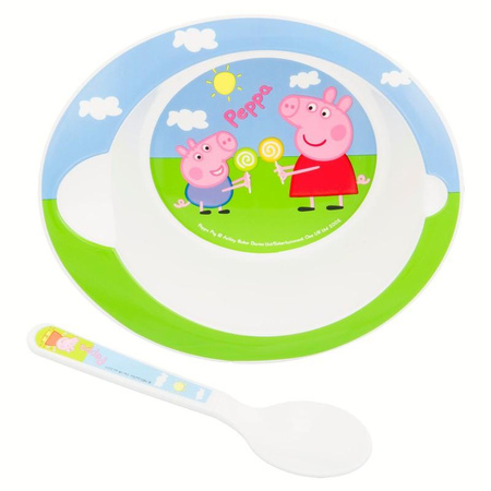 Peppa Pig - Bol micro-ondable avec cuillère Peppa Pig