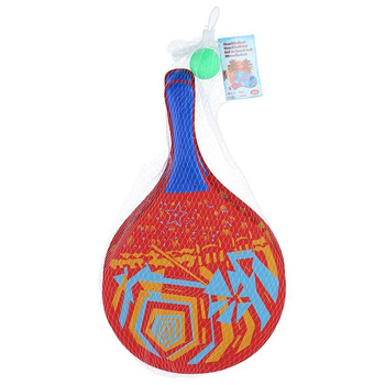 Raquettes de plage 2 pcs et balle (rouge / bleu)