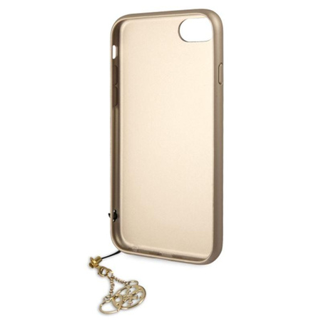 Guess 4G Charms Collection - Coque pour iPhone SE 2022/ SE 2020 / 8 / 7 avec pendentif (gris)