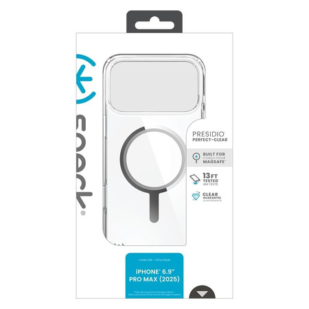 Speck Presidio Perfect Clear MagSafe - Pouzdro iPhone 17 Pro Max (Clear / Silver)