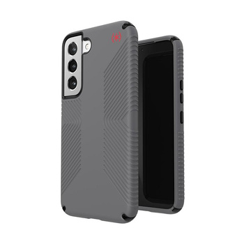 Speck Presidio2 Grip - Samsung Galaxy S22 Case with MICROBAN Coating (Graphite Grey/Black)