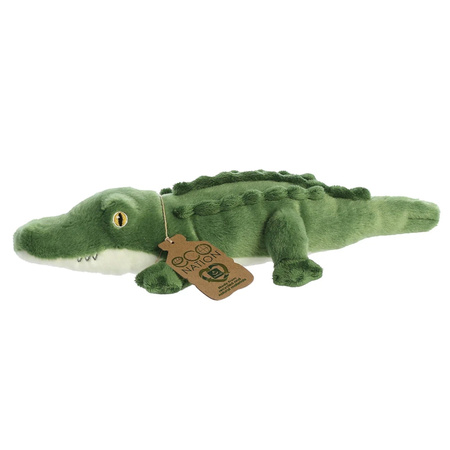 MASKOTKA KROKODYL PLUSZOWY ALIGATOR ZIELONY PRZYTULANKA ECO NATION 36 CM