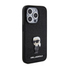 Karl Lagerfeld Fixed Glitter Iconic Logo Metal Pin - iPhone 15 Pro Max Tasche (schwarz)