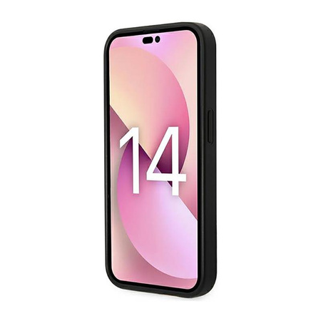 Karl Lagerfeld Monogram Stripe - pouzdro pro iPhone 14 Pro (hnědé)