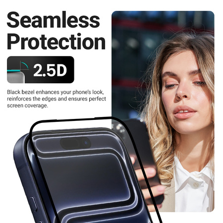 Crong EasyShield 2-Pack – Tvrzené sklo pro iPhone 16e / iPhone 14 / iPhone 13 / iPhone 13 Pro (2 ks)