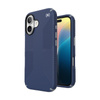 Speck Presidio2 Grip - Coque pour iPhone 16 (Bleu côtier / Gris poussière / Blanc)