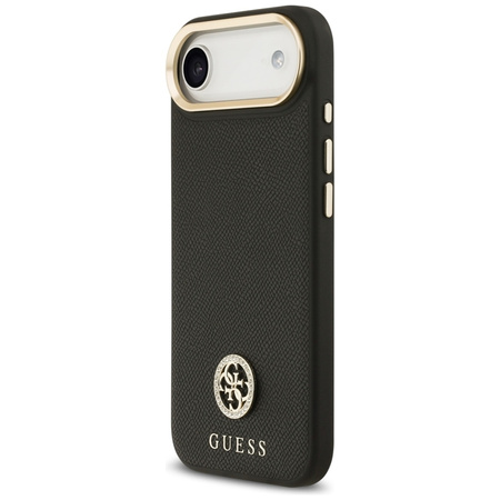 Guess Grained Strass Logo MagSafe - Hülle iPhone Air (schwarz)