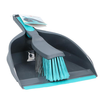 Alpina - Set of dustpan + sweeper (gray / turquoise)