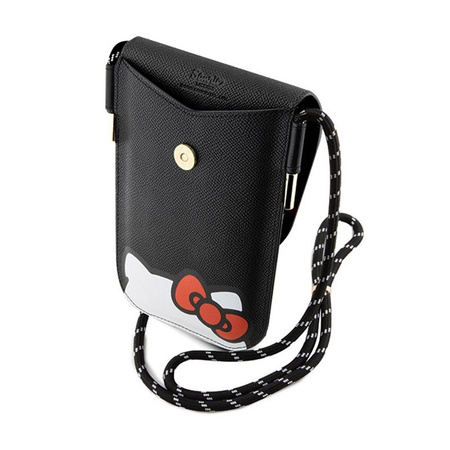 Hello Kitty Leather Hiding Kitty Cord - Phone Bag (Black)