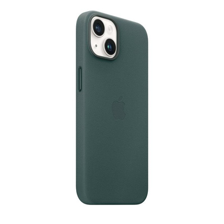 Kožené pouzdro Apple - Kožené pouzdro s MagSafe pro iPhone 14 (lesní zelená)