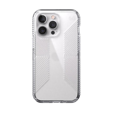 Speck Presidio Perfect-Clear with Grips - iPhone 13 Pro Case with MICROBAN Coating (Clear)