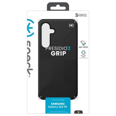 Speck Presidio2 Grip - Samsung Galaxy S24 FE Gehäuse (Schwarz/Schiefergrau/Weiß)