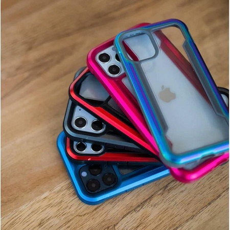 X-Doria Raptic Shield - Coque en aluminium pour iPhone 14 Plus (Testé en chute 3m) (Iridescent)