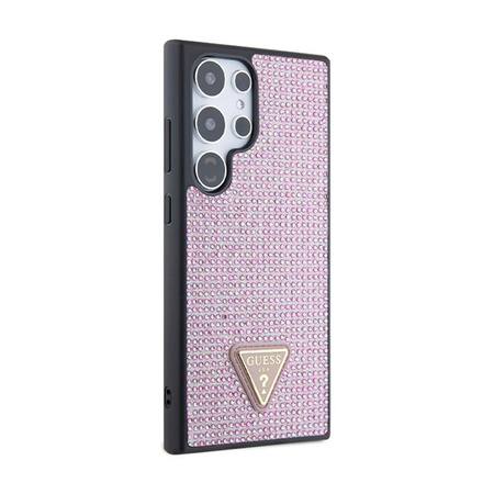 Guess Rhinestone Triangle - pouzdro pro Samsung Galaxy S24 Ultra (růžové)