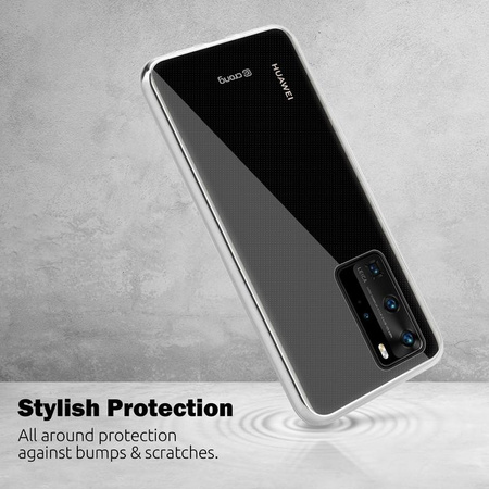 ETUI PRZEZROCZYSTE DO HUAWEI P40, Crong Bezbarwne, Eleganckie, Plecki