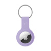 Crong Silicone Case with Key Ring – Protective keychain case for Apple AirTag 1/2 (purple)