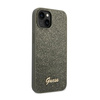 Guess Glitter Flakes Metall Logo Tasche - iPhone 14 Plus (grün)