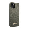 Guess Glitter Flakes Metall Logo Tasche - iPhone 14 Tasche (grün)