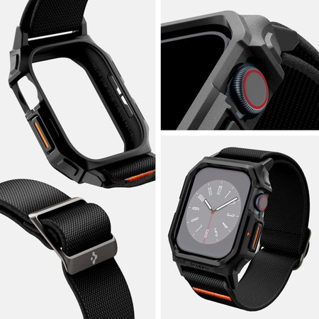 Spigen Lite Fit "Pro" - Pouzdro s řemínkem pro Apple Watch 10 42 mm (Matně černé)