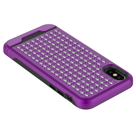 Zizo Star Diamond Hybrid Cover - pouzdro pro iPhone X (fialové/černé)