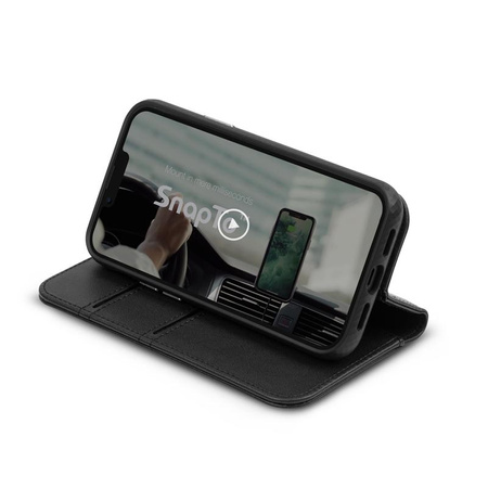 Moshi Overture - 3-in-1-Hülle mit Flip Cover iPhone 13 Pro (antibakterielles NanoShield™) (Jet Black)