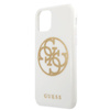 Guess Circle Glitter 4G - Coque pour iPhone 11 Pro Max (blanc)