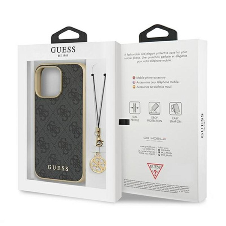 Kolekce Guess 4G Charms - pouzdro pro iPhone 13 Pro (šedé)