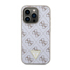 Guess 4G Triangle Metal Logo - iPhone 15 Pro Tasche (weiß)