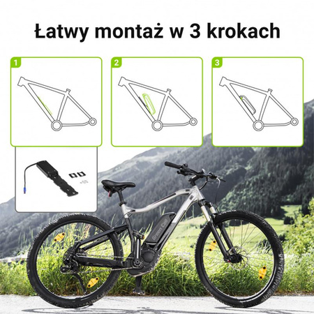 Green Cell - E-Bike akkumulátor töltővel 48V 18Ah 864Wh Li-Ion XLR 3 PIN töltővel 48V 18Ah 3 PIN