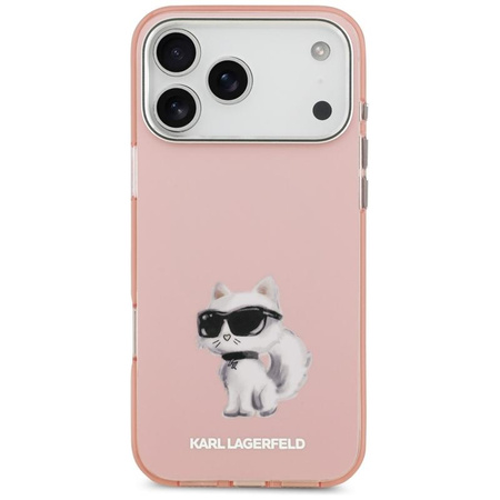 Karl Lagerfeld IML Aquarelle Choupette & Logo MagSafe - Hülle für iPhone 17 Pro Max (rosa)
