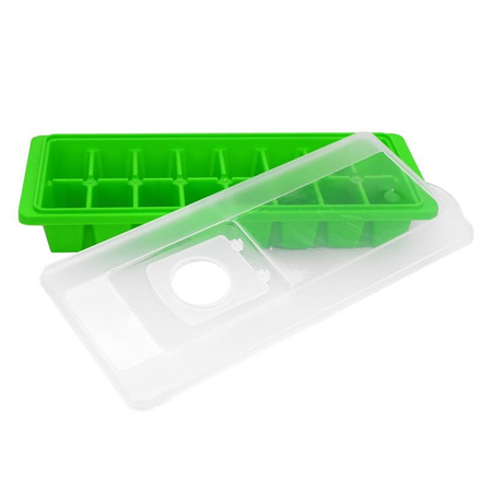 Ice cube mold with lid, 16 cubes (Blue)