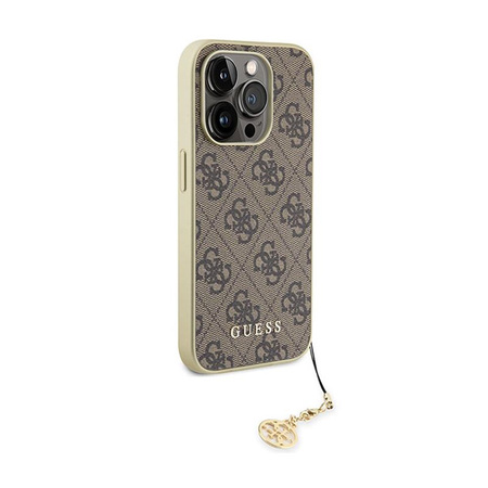 Guess 4G Charms Collection - iPhone 15 Pro Max tok (barna)