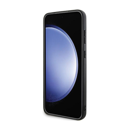 BMW Signature Leather Crossing Lines Pattern - Samsung Galaxy S24 tok (fekete)