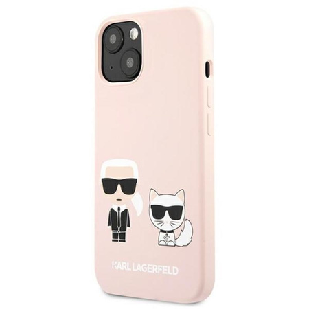 Karl Lagerfeld Slilicone Karl & Choupette - iPhone 13 Mini Case (pink)