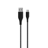 PURO Fabric Ultra Strong - Nagy teherbírású USB-A / USB-C fonott kábel 1.2m (fekete)