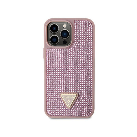 Guess Rhinestone Triangle - iPhone 14 Pro Max Case (pink)