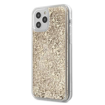 Guess 4G Liquid Glitter - iPhone 12 Pro Max Case (Gold)