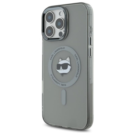 Karl Lagerfeld IML Metal Choupette Head MagSafe - iPhone 16 Pro Case (noir)