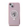 Karl Lagerfeld Ring Stand Karl & Choupette MagSafe - Coque pour iPhone 15 Plus (rose)
