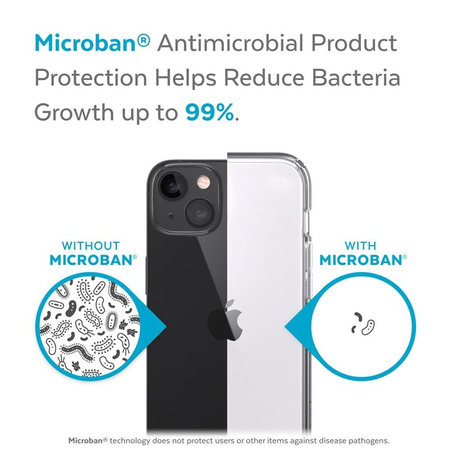 Speck Presidio Perfect-Clear - iPhone 13 Case with MICROBAN Coating (Clear)
